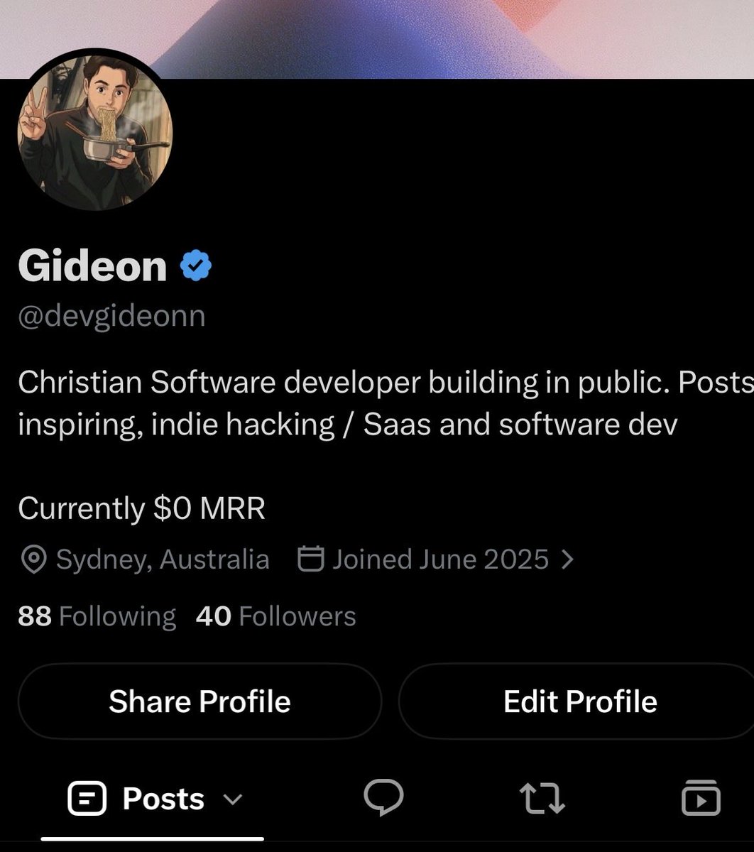 devgideonn's tweet photo. 40 followers over the last 4 days, thank you all, can’t wait to connect further with those in 

Software dev 
Founders 
Saas creators 
AI enthusiasts 
Tech 

Let’s connect ⬇️ https://t.co/ejeEVGoM8G