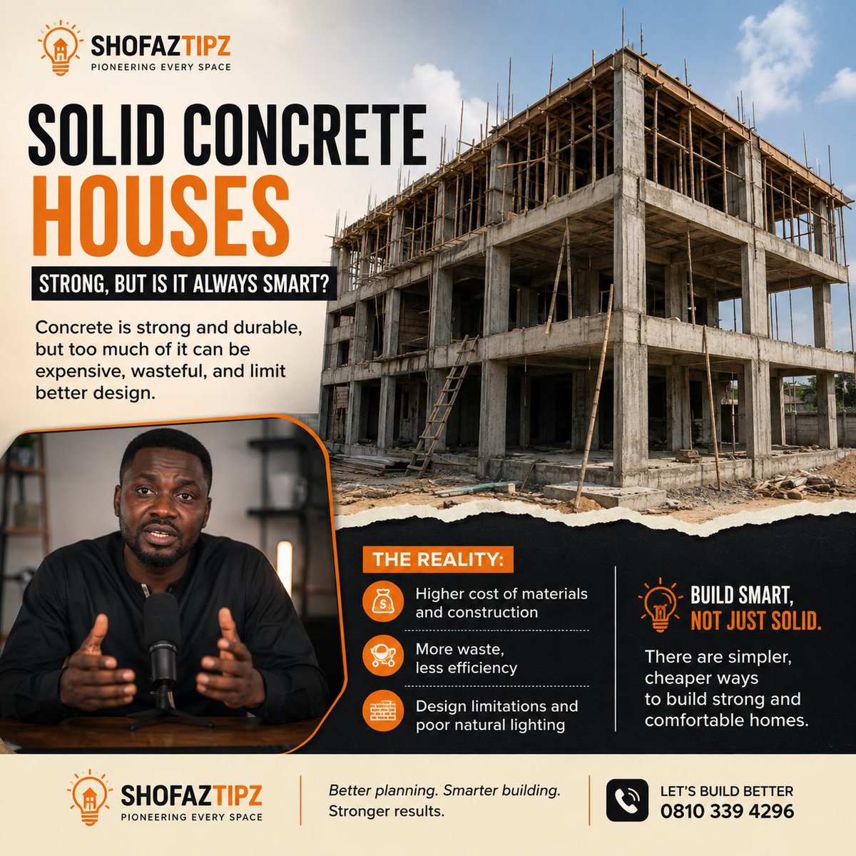 shofaz28's tweet photo. SOLID CONCRETE HOUSES 🧱🏗️

Concrete is strong, durable, and reliable — but does using more concrete automatically mean a better building? https://t.co/GXkptxaZXM