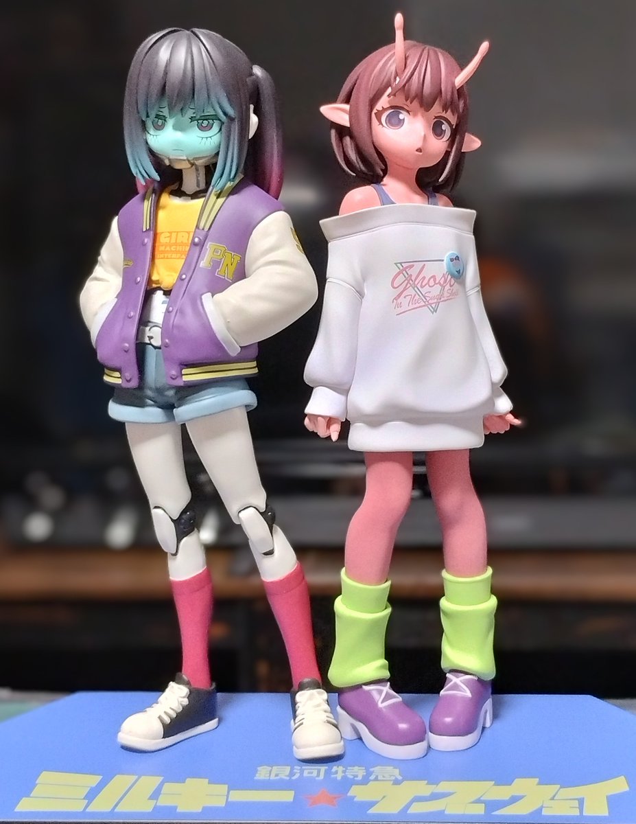 huaikhwan9's tweet photo. ポッパレのチハル＆マキナが届いたので早速開封したよ なかなか良いんじゃないでしょうか　#銀河特急ミルキーサブウェイ https://t.co/pe7fZFMQLP