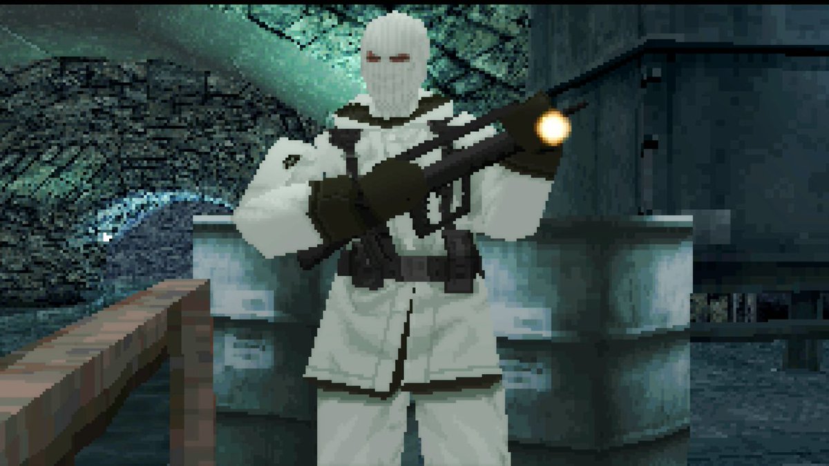 HEITAIs's tweet photo. MGSV:TPPの蠅の王国。
ビッグボスの遺体をリキッドが欲している事や、孤島でメタルギアREXと戦う、最後は空爆するというシチュエーションからMGS1を1つに凝縮したミッションがEP51になる予定だったのかなと思います。

XOFの兵士がこの時だけ白い服装だったのもMGS1のゲノム兵の再現ですよね。 https://t.co/YI5RNj3brA