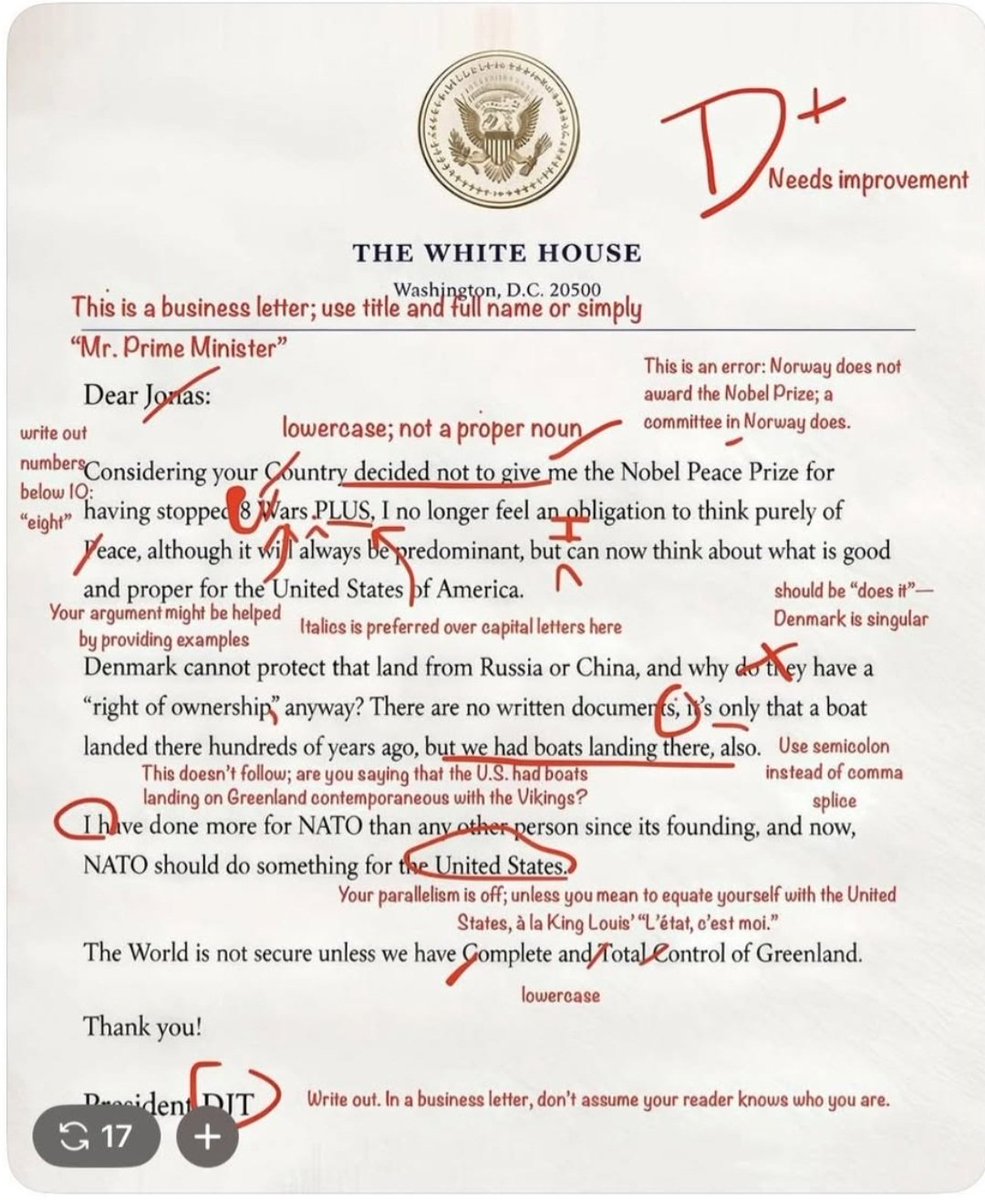 AzPetrich's tweet photo. In case you missed it, Norway Prime Minister rips Donald Trump's dumbass letter to shreds! Enjoy.

I think going forward, every leader who receives a letter from Donald needs to do the same. 

I fucking love this! Bra jobba, Norway! https://t.co/2wf7jbOkai