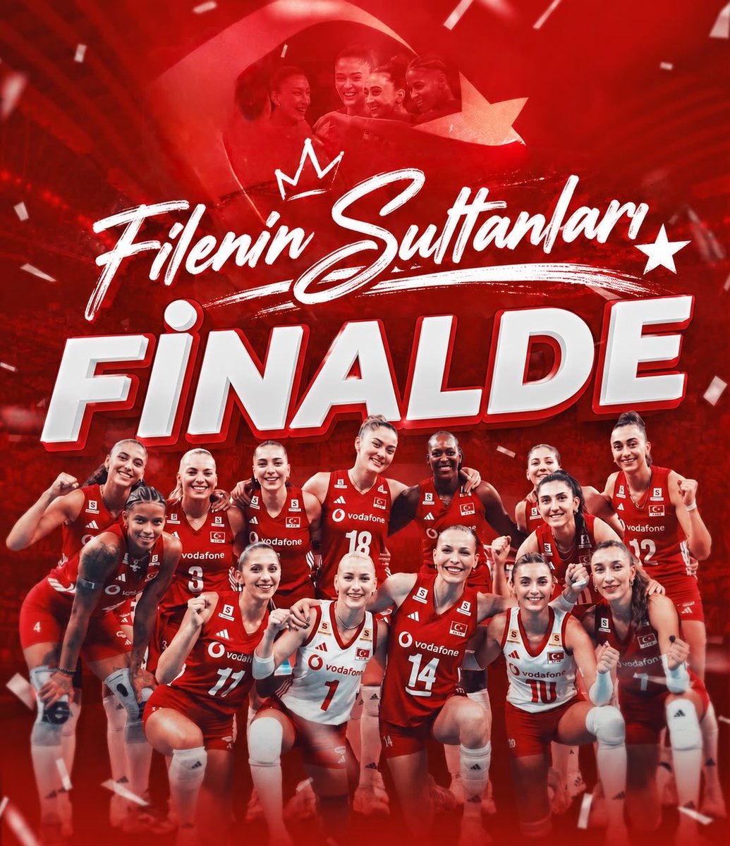 CandanYceer's tweet photo. Finaldeyiz! 🇹🇷🏐

CEV Trendyol 2026 Kadınlar Avrupa Voleybol Şampiyonası’nda gösterdiği üstün mücadeleyle adını finale yazdıran Filenin Sultanları’nı yürekten kutluyorum. 👏

Şampiyonluğa yalnızca bir adım kaldı! 

Haydi kızlar! 🇹🇷

 #FileninSultanları ❤️🤍🇹🇷 https://t.co/EWXHpdvY9u