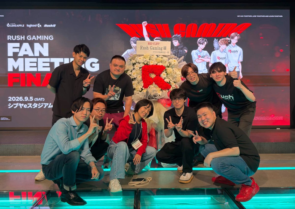 RushGorou's tweet photo. Rush最後のファンミお疲れ様でした！
皆で色々なことを懐かしめてかなり楽しめました！
ミート＆グリートも多くの方に足を運んでいただきありがとうございました！
残り1ヶ月もRushの一員として頑張っていくので個人、チーム共に応援いただけると嬉しいです！

本日は本当にありがとうございました！ https://t.co/ILpfOubwYp
