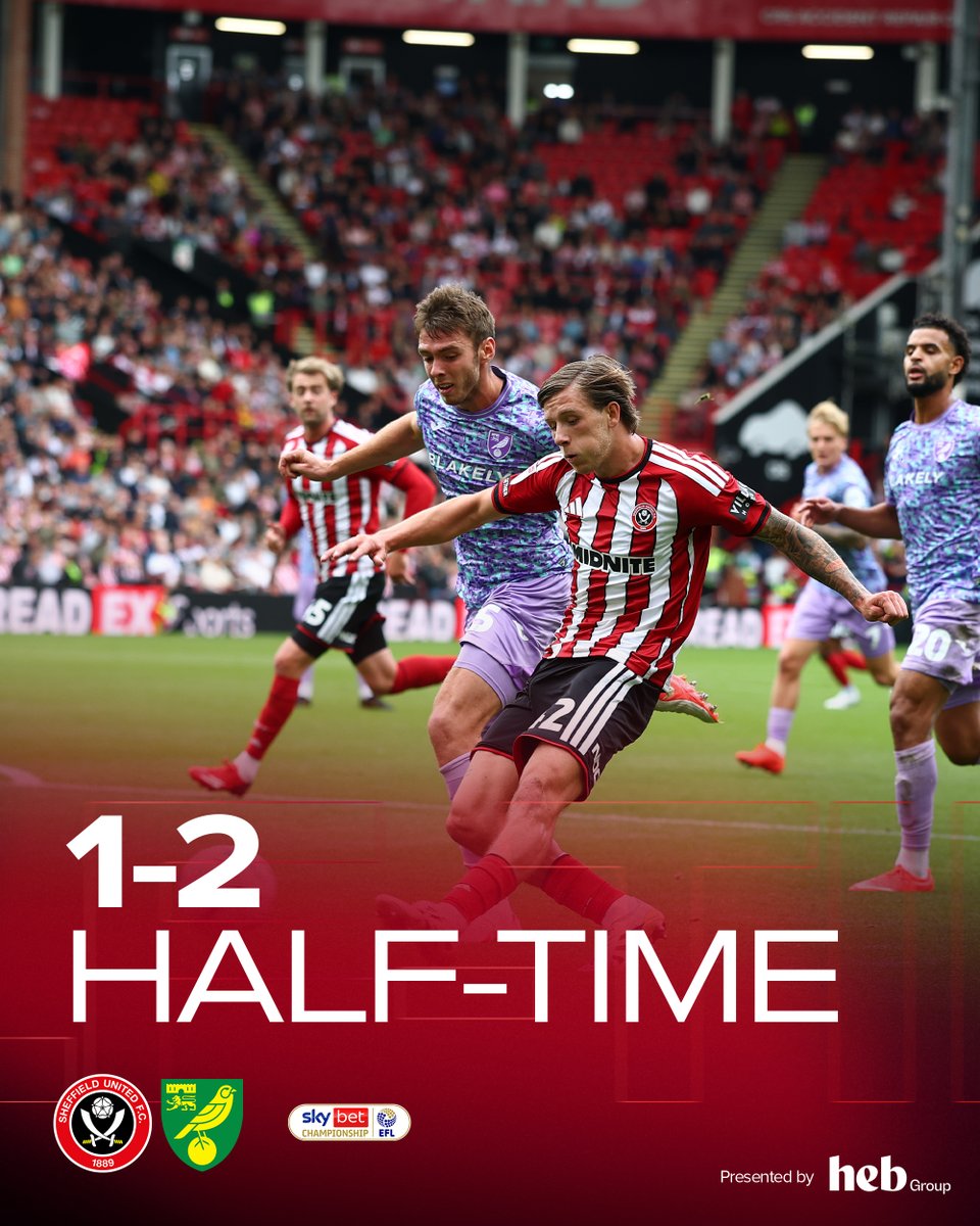 SheffieldUnited's tweet photo. The visitors lead at the break. ⏸️

@heb_group https://t.co/BR7sK4wQHj