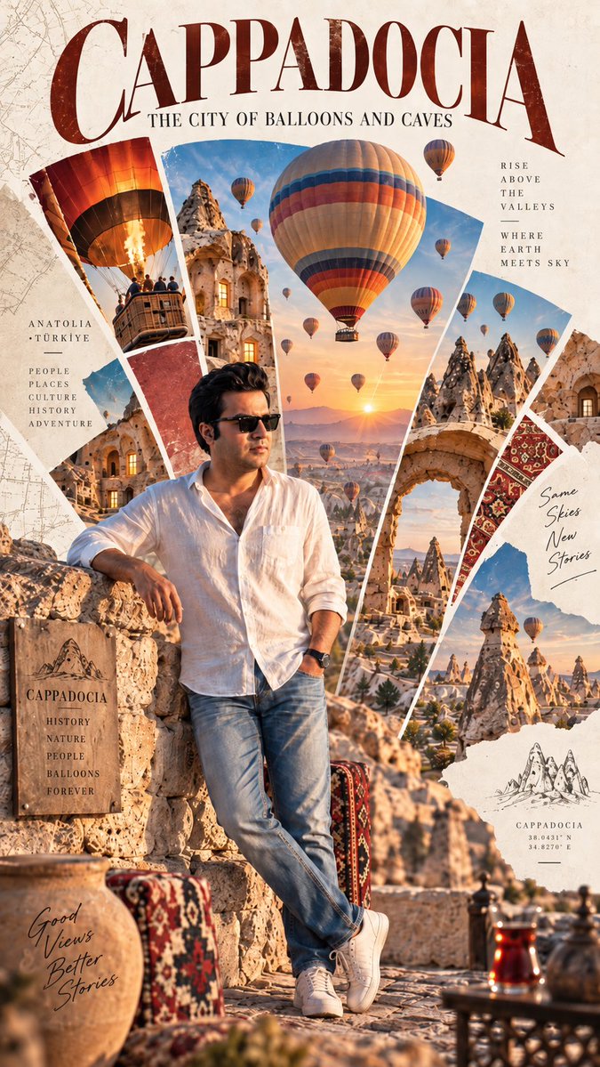 mirbahad1981's tweet photo. Earth carved by time, skies painted by balloons. Cappadocia feels less like a place and more like a dream. ☁️✨ #Cappadocia #Wanderlust https://t.co/ANxtjae49J