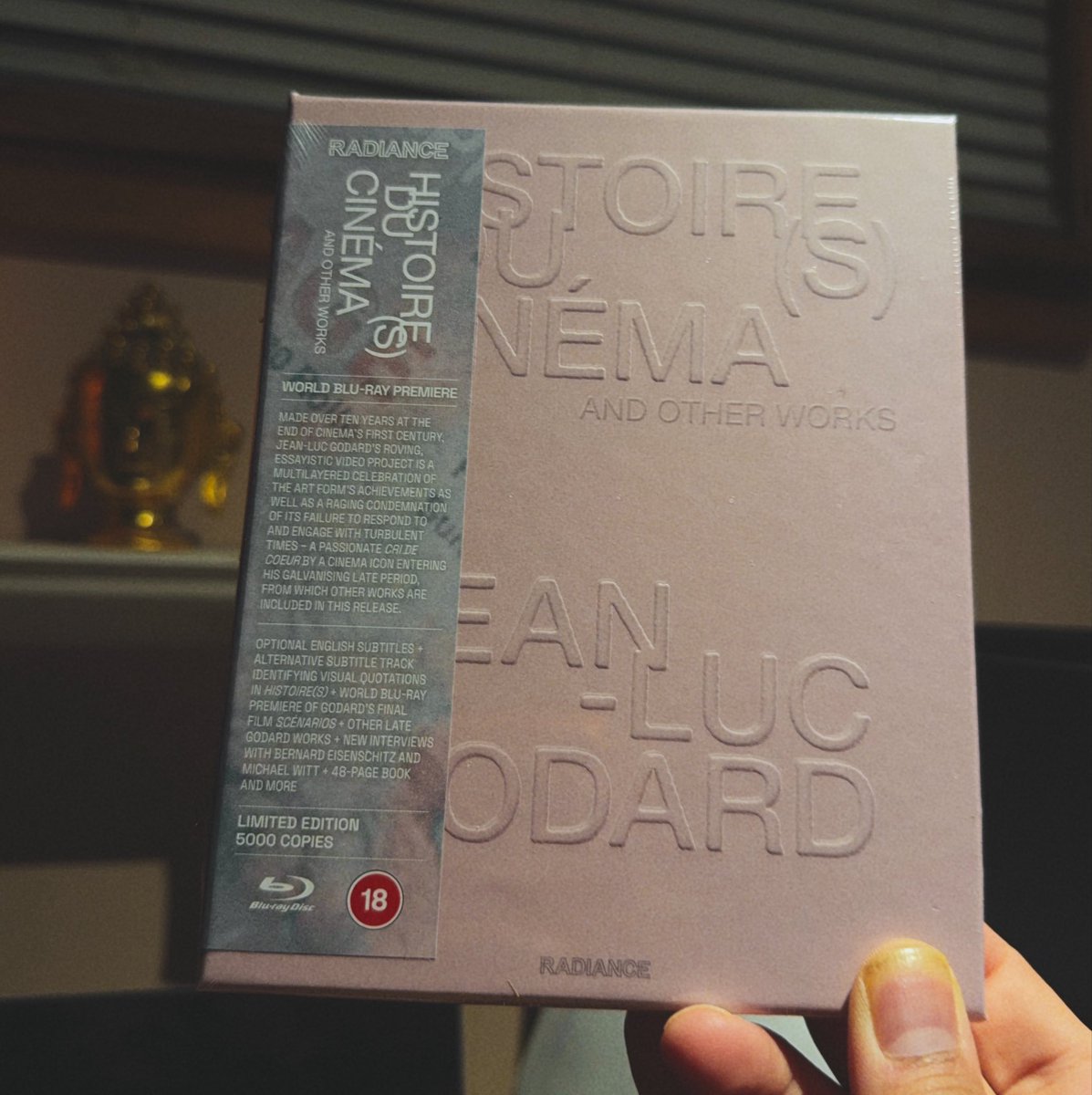 gursimrandatla's tweet photo. After five long months, I finally received my copy! Thank you, @FilmsRadiance, for compiling this wonderful edition of Godard’s Histoire(s) du cinéma.  

It’s also my first ever physical copy purchase.  
I’m more excited to read essays by Adrian Martin and @kimchimarx https://t.co/Pp8EK5YWBB