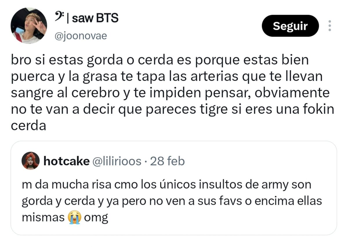 RACHANIL0G's tweet photo. Btw que con todo lo que insultas parece q te estás describiendo a ti misma???? https://t.co/0BTGu2xCu4