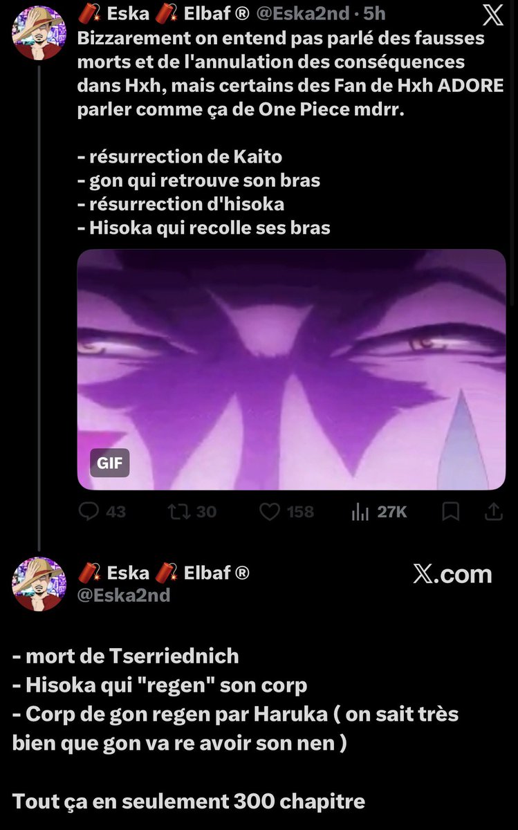 _YB010's tweet photo. « mort de tserriednich » 

un fan du chapeau de paille qui a rien compris au pouvoir de Tserriednich 

ça t’etonne ? @RerenoiZoRro https://t.co/MmlEPaQKRO