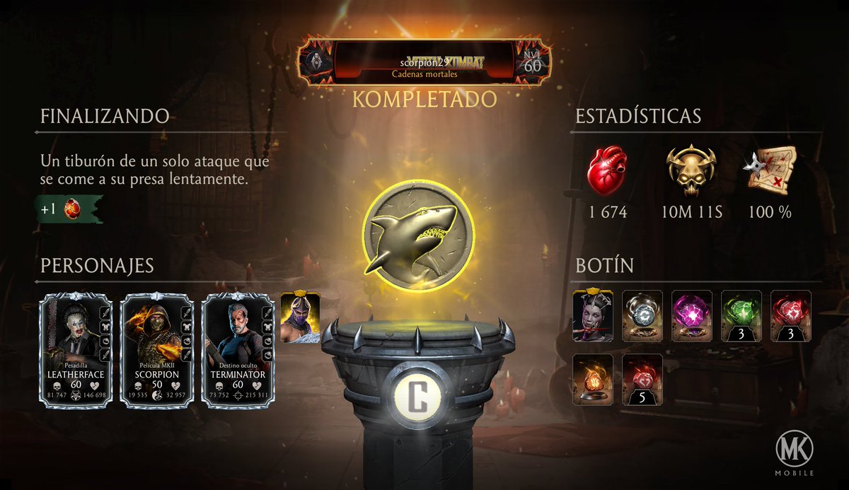iban25's tweet photo. ¡Acabo de completar un recorrido de la Kripta en Mortal Kombat Móvil! Mira mis estadísticas. https://t.co/CiophPHenl