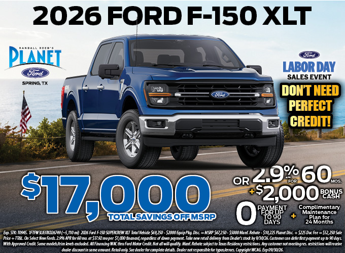 PlanetFord45's tweet photo. Looking for huge #LaborDaySale deals? We've got them @ #PlanetFord in #Spring! Check out all the ways you can save on your new Ford #F150, #SuperDuty, #Maverick &amp; more! Visit us on I-45 off the Louetta exit or https://t.co/gQlAbSY4vl. https://t.co/4RpTqj5Avz