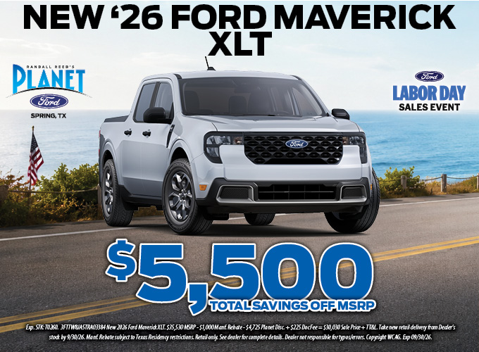 PlanetFord45's tweet photo. Looking for huge #LaborDaySale deals? We've got them @ #PlanetFord in #Spring! Check out all the ways you can save on your new Ford #F150, #SuperDuty, #Maverick &amp; more! Visit us on I-45 off the Louetta exit or https://t.co/gQlAbSY4vl. https://t.co/4RpTqj5Avz