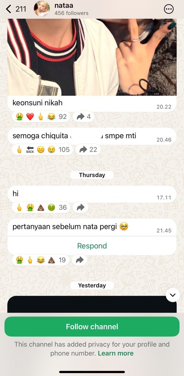 Hope_aceasa's tweet photo. Isi orang di grup ini pada sakit m3nt4l kayanya.
Chatnya bukan main lagi.
Ngekpop kok bikin kalian jadi orang str3s sih.

Tolong bantu report saluran wa ini Monstiez 🙏
https://t.co/CwypqJIrEf

cc : @alsxkm https://t.co/ZU7ipgZ0mE