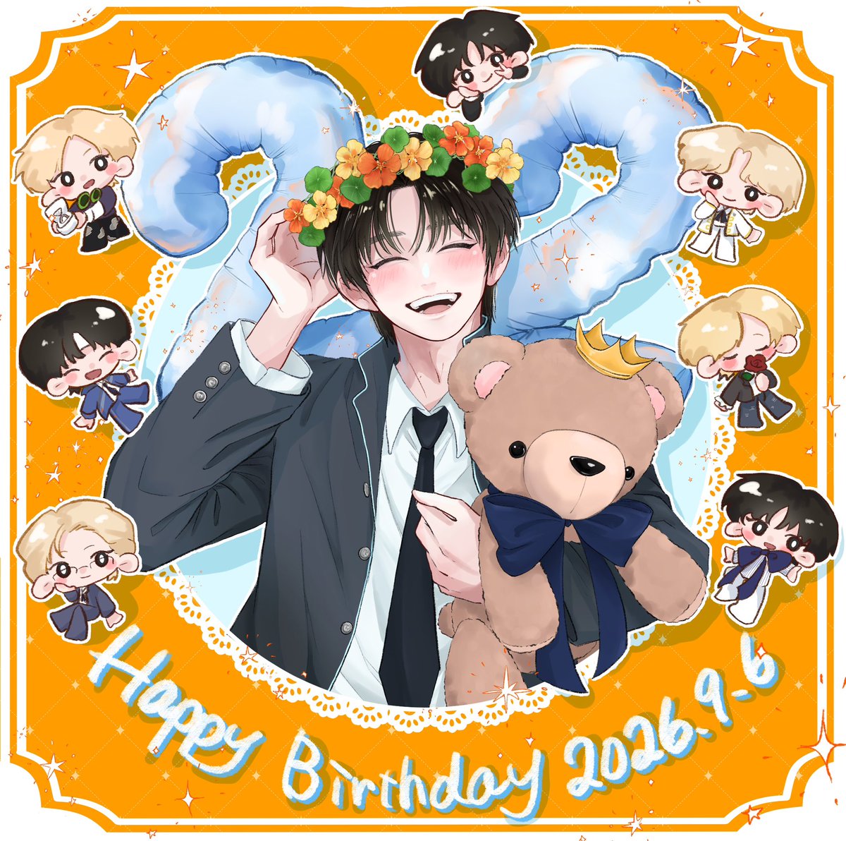 mochi_kmb's tweet photo. 私の一番星へ🌟

お誕生日おめでとう！

どこまでも優しく愛に溢れたあなたが、これからもたくさんの愛に囲まれていますように

9月6日の誕生花：ナスタチウム
花言葉：勝利、愛国心、困難に打ち勝つ

#熊部拓斗生誕祭_2026
#熊部拓斗 https://t.co/ilianOZaZz