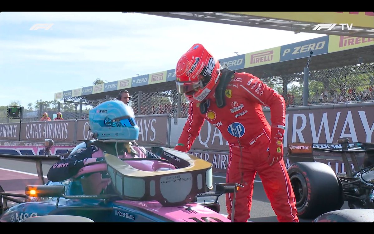 leclercsletters's tweet photo. charles congratulating pierre!!!! https://t.co/sdaa6xxLrq