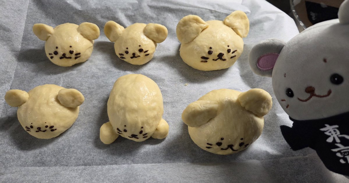 etokintore's tweet photo. しろたんパンいろんな方が反応してくれて嬉しいですがパン作り初めて日も浅いので恥ずかしい気持ちもあります！
明日はちゅーちゅーたんのパン、ちゅーちゅーパン焼くので完成したら写真を載せるので是非見てください🐭 https://t.co/D9IKgzYccH