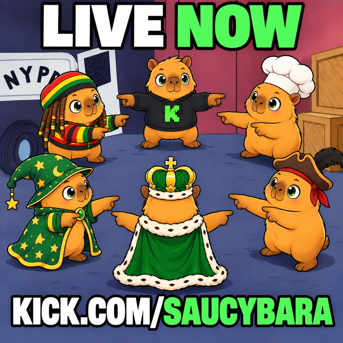 SaucyBara's tweet photo. 🚨 LIVE NOW 🔥https://t.co/A7xGHWIQMq

Variety day 

@Kick  @kickcommunity 

#CapybaraClub #Capyverse #SaucyBara #LiveNow #KickStreaming #Vtuber https://t.co/zrZ1BNBqEk