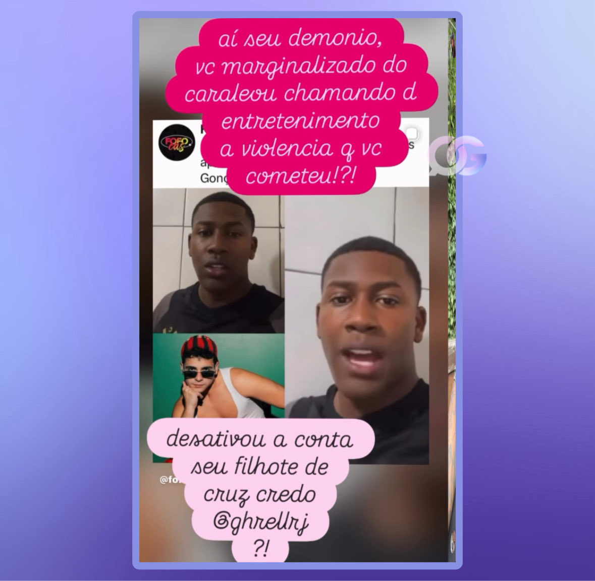 QGdoPOP's tweet photo. Luana Piovani detona o streamer GH após ataques homofóbicos contra o ator João Victor:

“Seu demônio, vc marginalizado do caraleou chamando de entretenimento a violência que vc
cometeu!?! Desativou a conta seu filhote de cruz credo?” https://t.co/FlfrEIcxf2