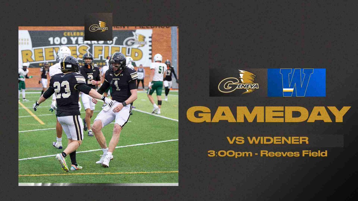 GenevaCollegeFB's tweet photo. Game Day at Reeves! Come out and support the GTs! #ThroughHim #OneGeneva https://t.co/fRjcCx52KF