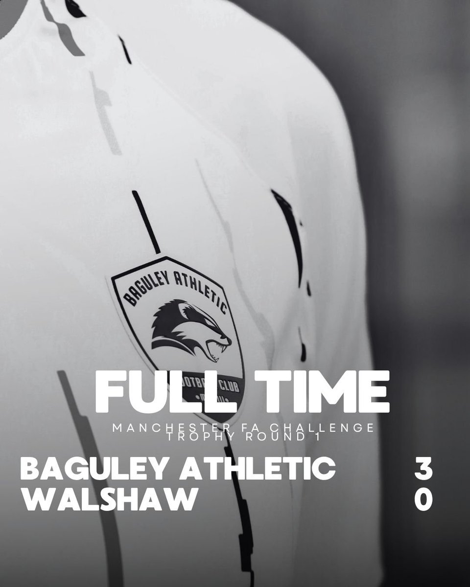 BaguleyAthletic's tweet photo. Full Time

In the hat form the next round 🎩

#GoalsWinGames #UpTheBadgers https://t.co/5J8M1M1INv