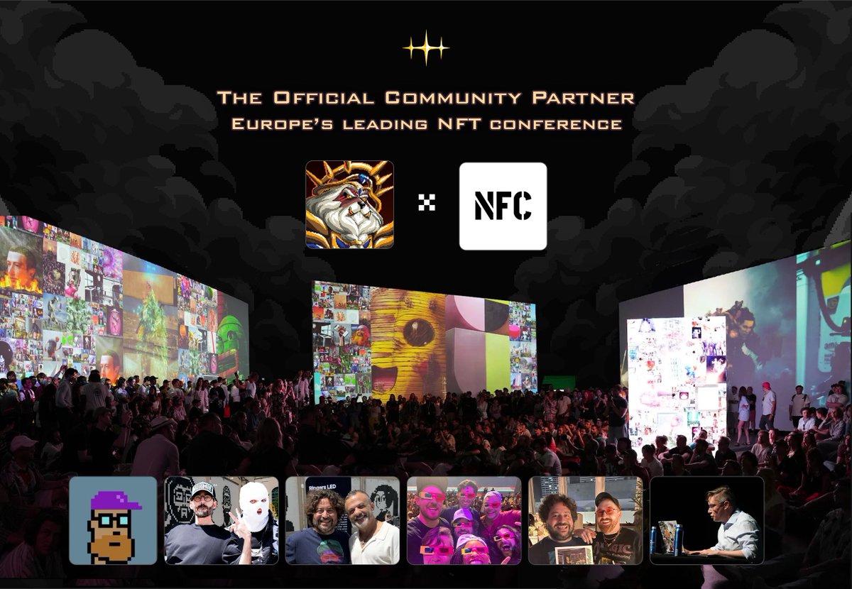 FortuneFoes's tweet photo. We are honored to be the Official Community Partner for Non-Fungible Conference [@NFCsummit | founded by @johnkarp], Europe’s leading NFT conference for the past 5 years. 

This aligns perfectly with our vision of supporting brilliant arts & artists, and our unwavering dedication to building a Financial Entertainment IP.