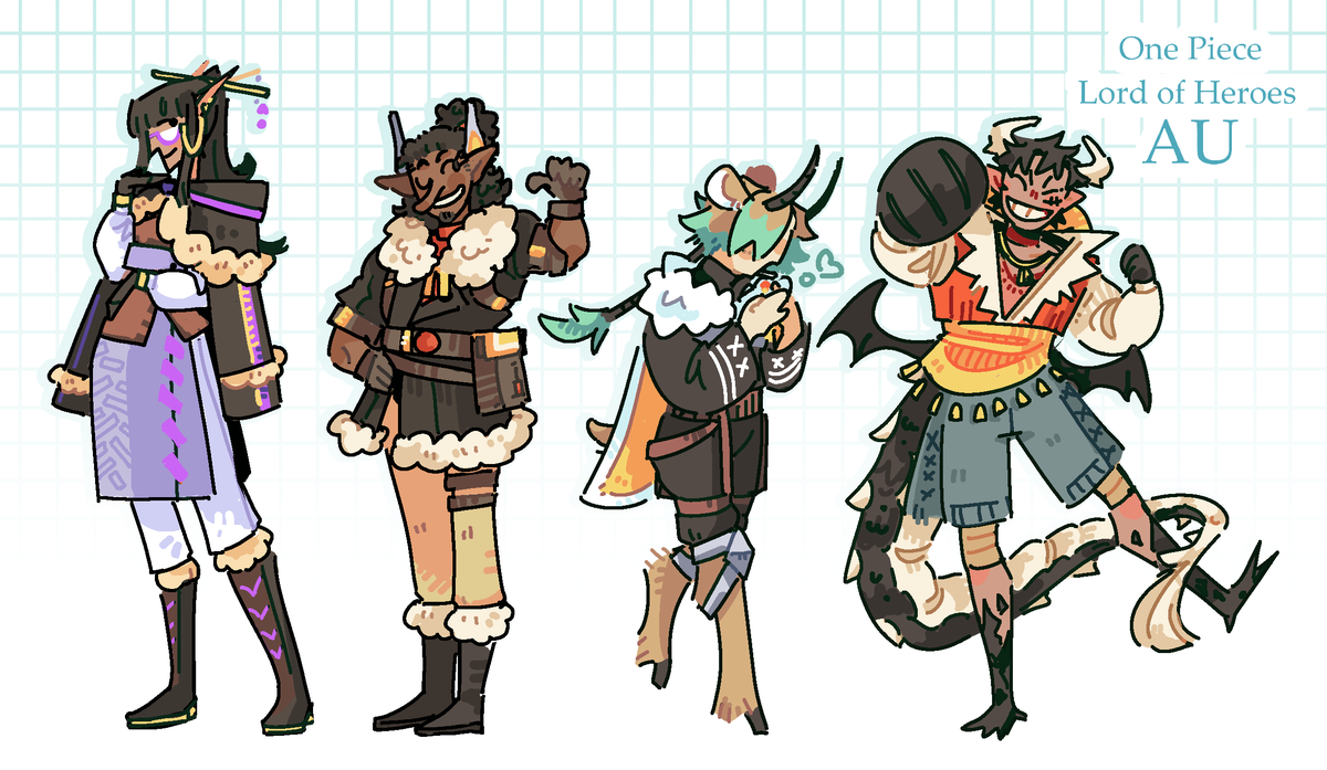 DGoatCringe's tweet photo. One Piece Lord of Heroes AU https://t.co/02aoLRXodX