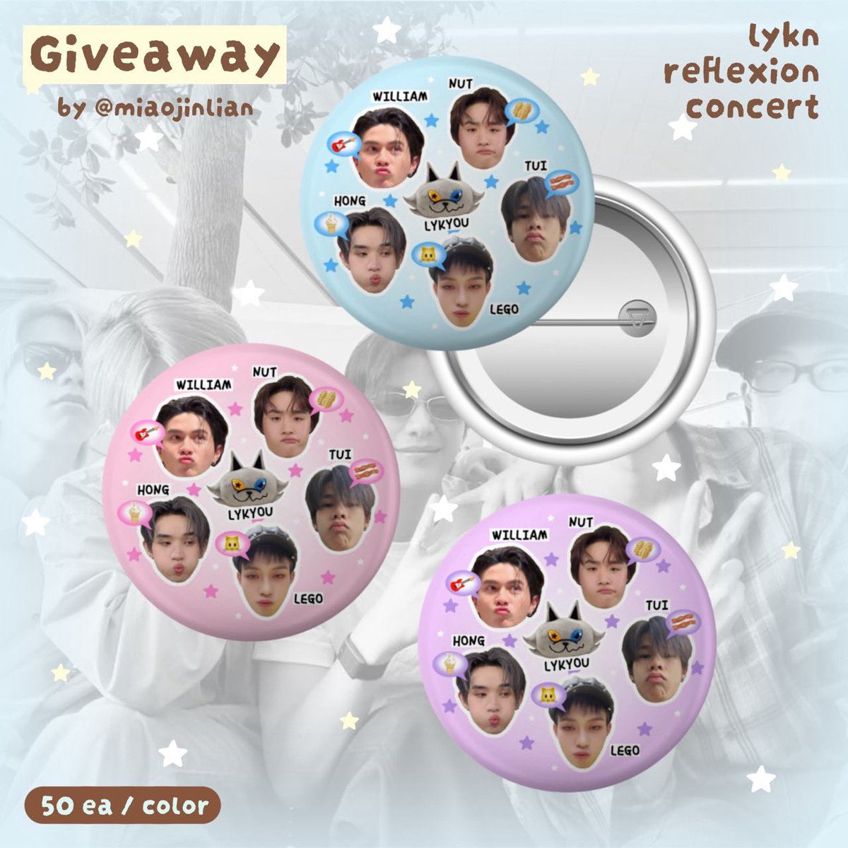 RThepchim's tweet photo. 🌀🎀⋆˚ʚ giveaway ɞ ｡⋆ 🐺
#LYKNReflexionConcert ˖ ׄ  ݂ 🪷🪽 ₊‧

Only 150 ea 🪄➰🩷  
📍brooch อย่างละ 50 ea 

Only 40 Set 🪄➰🩷  
📍4*4 cm  sticker
📍4*6 inch postcard    

@ date : 23 Oct 2026 
location : impact arena 💒💭

มารับกันเยอะๆน้าา 🤘🏻🤩     

( #LYKN #LYKYOU ) ୨୧⋆｡˚🌟