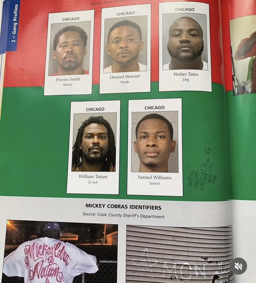 KollegeKidd's tweet photo. Lil Durk and King Von were featured in a Chicago Gang Book as members of the Black Disciples street gang.  Other notable Chiraq figures featured include OBlock Boss Top, 600 Edai, G Herbo, THF Bayzoo, Mubu Krump and 051 Melly https://t.co/YOE7ufI0nM