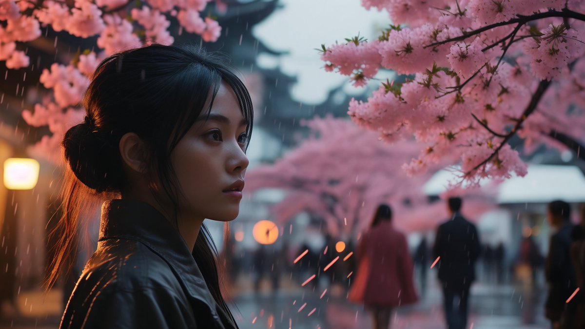 Deena1000's tweet photo. Walking in a light spring drizzle, cherry blossoms brushing my sleeves—this quiet weather feels like a soft, gentle hug.， https://t.co/KooH9vBFzw