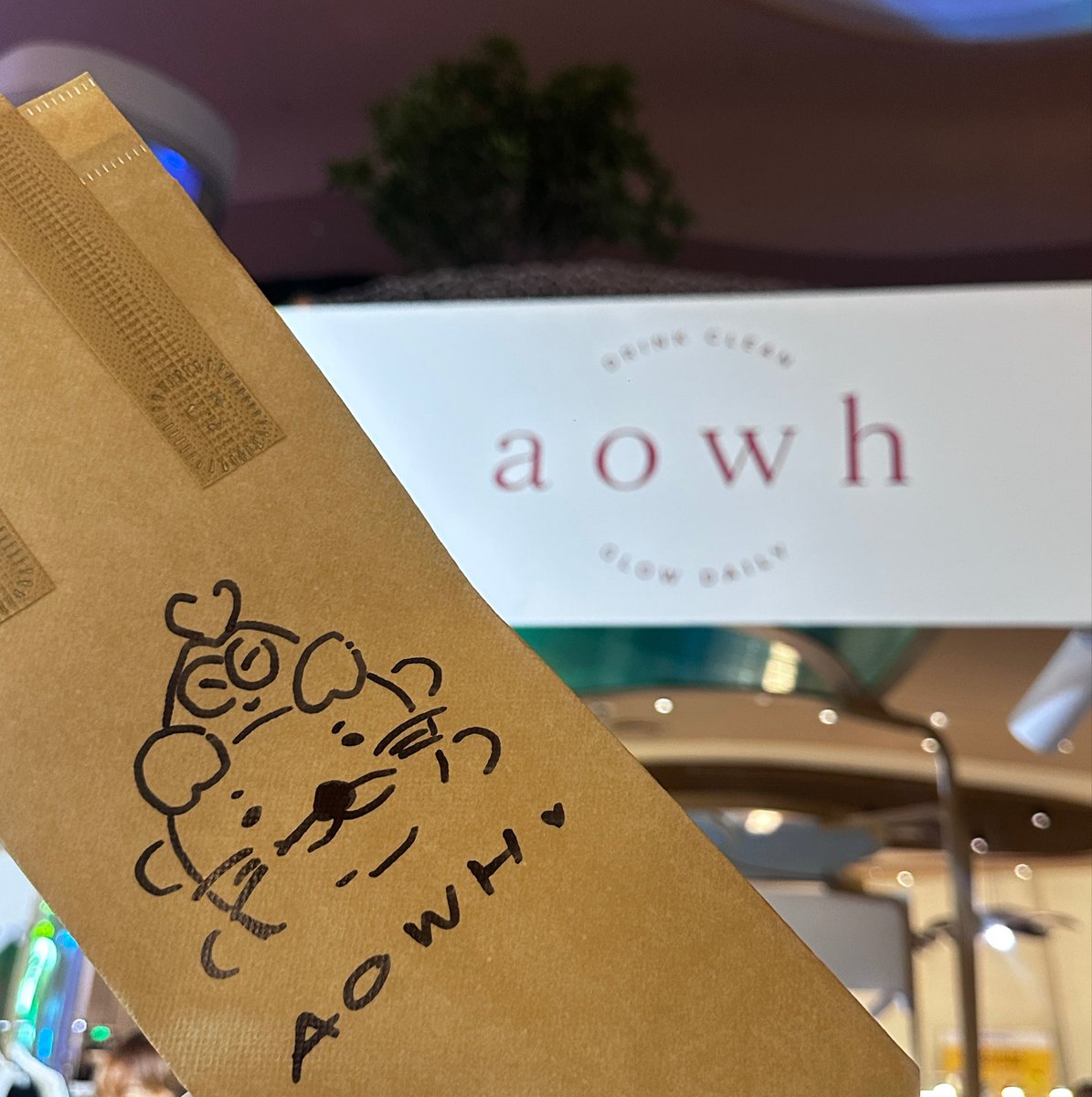 chukkhua's tweet photo. ป้ามาซื้อน้ำร้าน AOWH ตอนจะรับแก้วพนักงานยื่นถุงที่วาดรูปน้องนุ่งให้เพราะชั้นห้อยน้องอยู่yㅡy ฮื่ออออน่ารักมากเว่อ แล้วตอนป้าจะถ่ายรูปยังยื่นที่วางแก้วให้อีก บอกว่าเอาไว้วางน้องนุ่งข้างนึงวางแก้วข้างนึง made my day makkk🥹🎀💓

#williamjkp 🥤
#NONGNOOONG https://t.co/LuipffNJn8