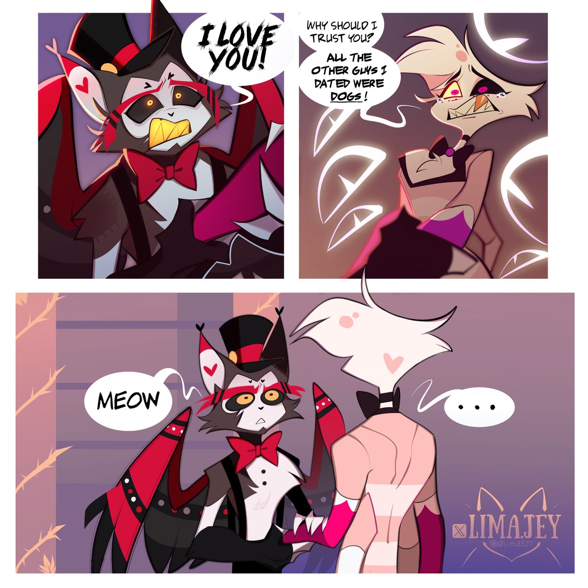 limajey25's tweet photo. Meow
#HazbinHotel #HazbinHotelAngel #HazbinHotelHusk https://t.co/eKv0vDPTl5