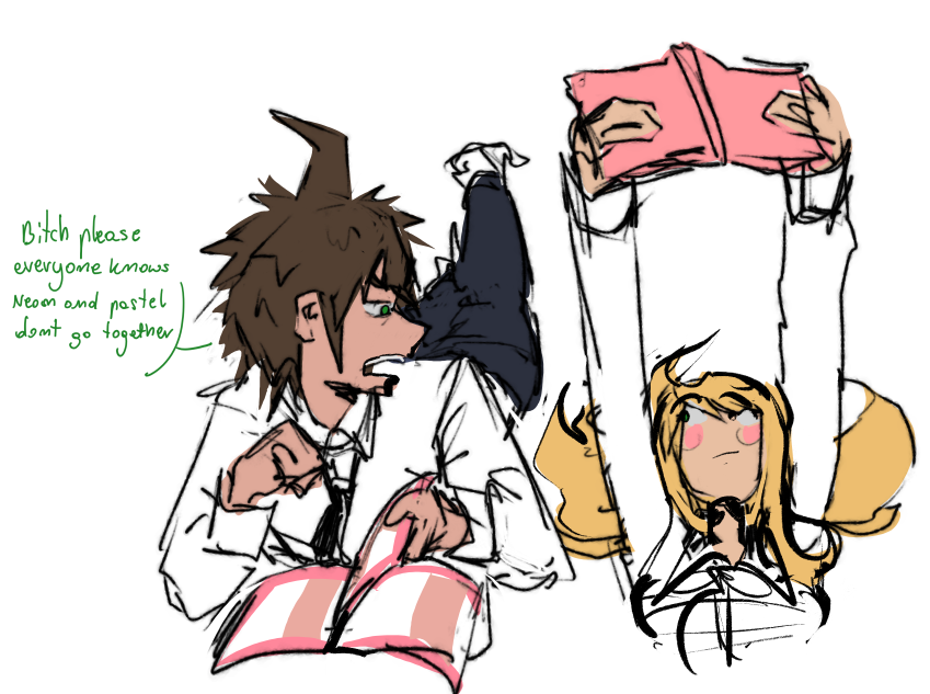 meOwl160021's tweet photo. natsumi the type of person to call hajime her gay homeboy so he can sleep over at her house #danganronpa https://t.co/U49oMV1y7v