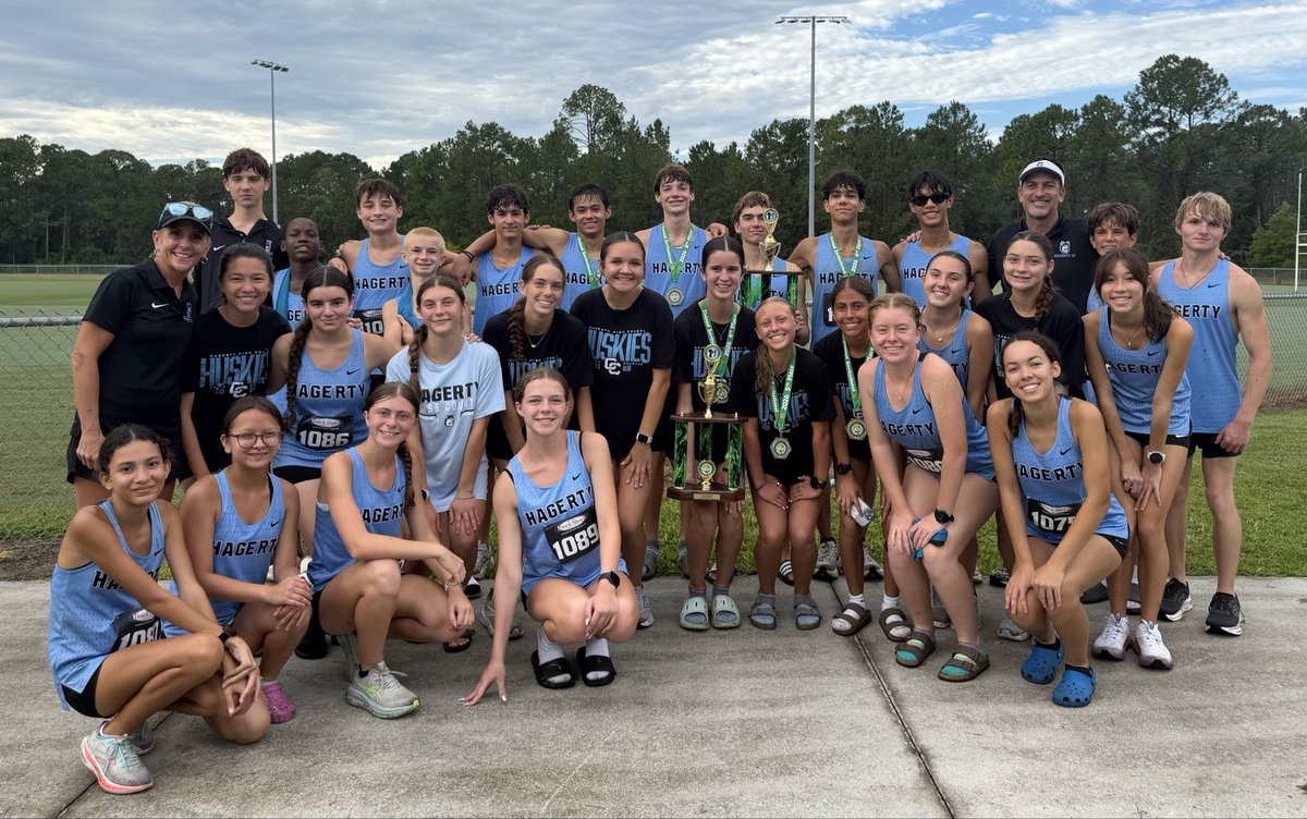 HagertySports's tweet photo. Congrats to both Cross Country teams on their victories in the DeLand Invitational! Led by top 10 medalists: Madison Thompson 4th, Brielle Daly 5th, Jessica Leon 8th, Nate Winslow 2nd, Camden Thompson 5th, Reid Henson 8th, and Wesley Lizon 10th #AsAlways https://t.co/glW5kLqefJ
