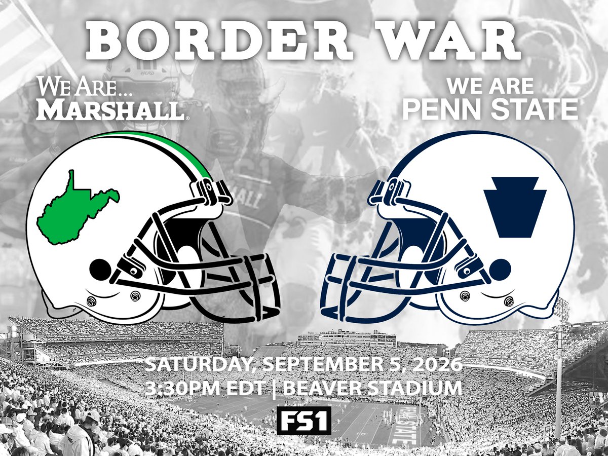 DowntownHWV's tweet photo. 3:30PM EDT TODAY on FS1. 

#WeAreMarshall // #BeatPennState https://t.co/kyb82WMETH