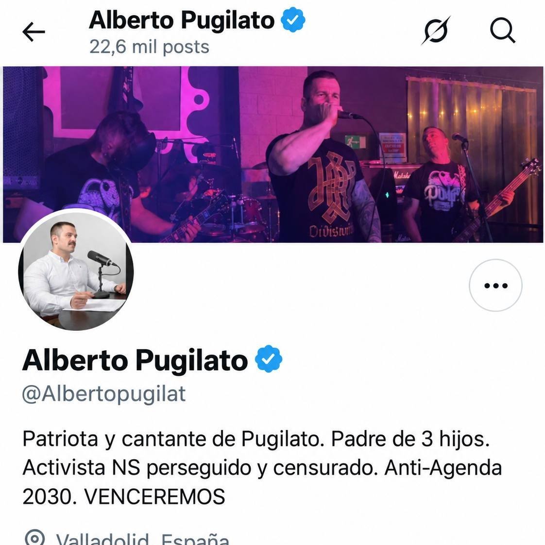 JulianMaciasT's tweet photo. El nazi Alberto Pugilato ha borrado 22.000 tuits que podrían ser delictivos, tras ser denunciado por la Fiscalía por instar a acosar, insultar y agredir a periodistas, artistas y políticos de izquierdas.
Solo ha dejado sin borrar 800 tuits que no le comprometerían judicialmente. https://t.co/nK3mM95ydX