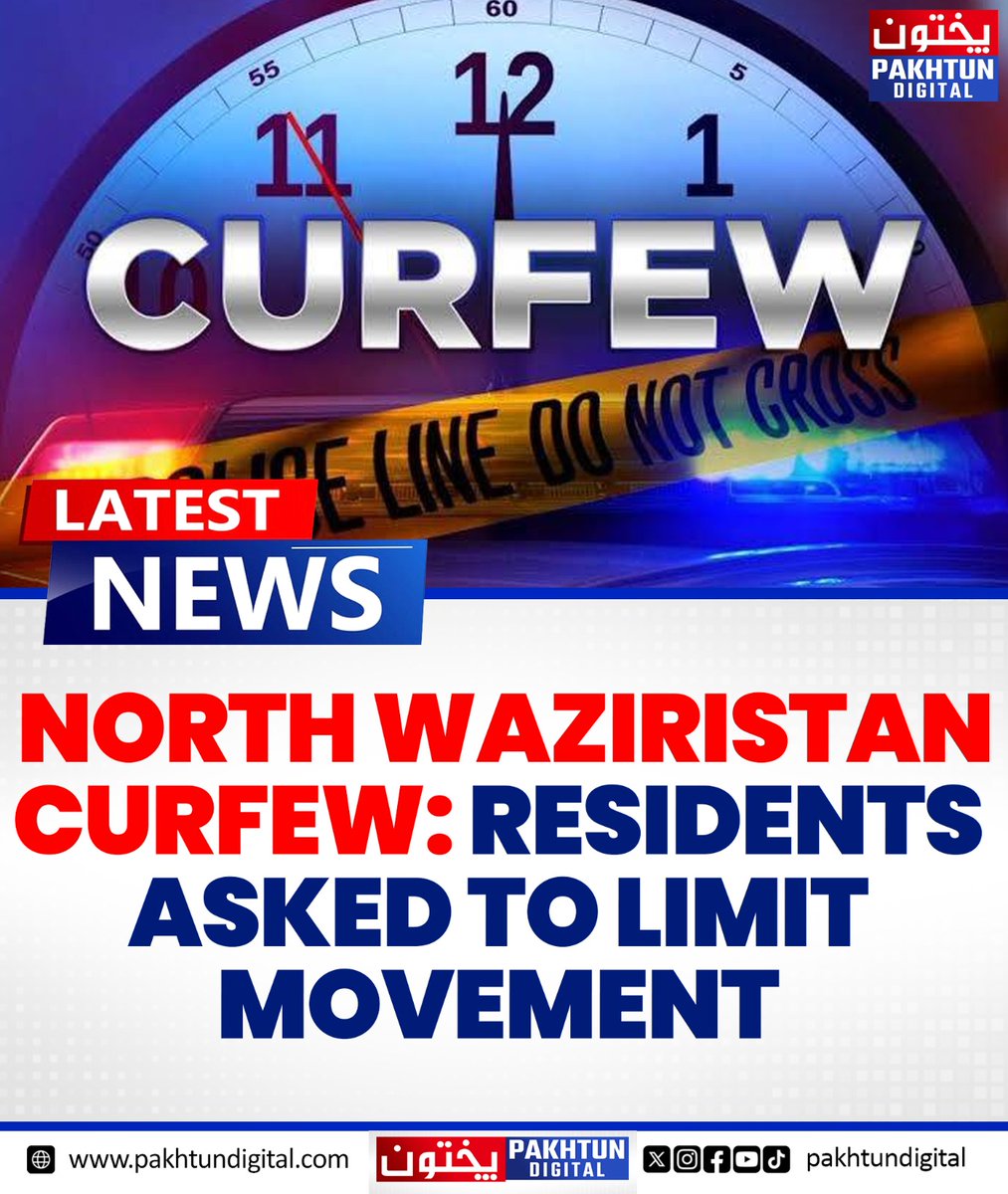 PakhtunDigital's tweet photo. North Waziristan Curfew: Residents Asked to Limit Movement
https://t.co/lChKPXAVTv https://t.co/eJwm7gY8qK