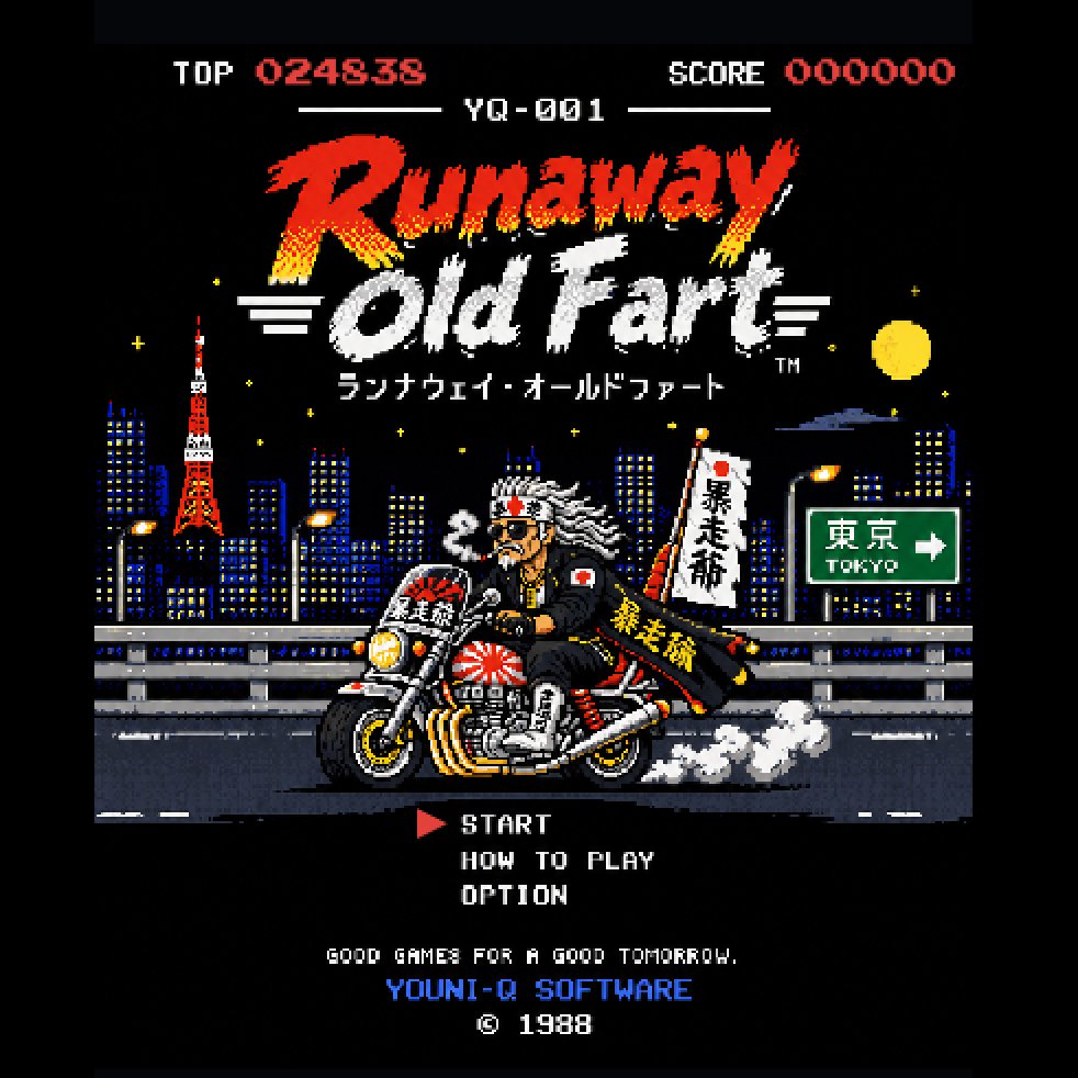 youniq_japan's tweet photo. YQ-001 is changing.

Something happens after a certain score.

RUNAWAY OLD FART
IN DEVELOPMENT.
#youniq #indiedev #pixelart https://t.co/hP7HtbOCDl