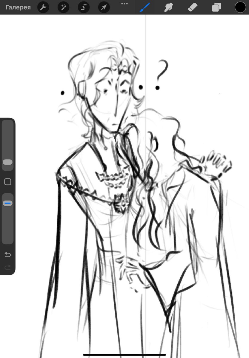 Vilewet's tweet photo. I just find it a little funny that Cyran in canon now matches my headcanons more
I love how toxic and uncomfortable their pairing is(I very rarely like completely comfort dynamics). And here some my old sketches
#Cyran
#magistermerlin
#CyrMer
#AFKJourney https://t.co/stWHUxMeVR