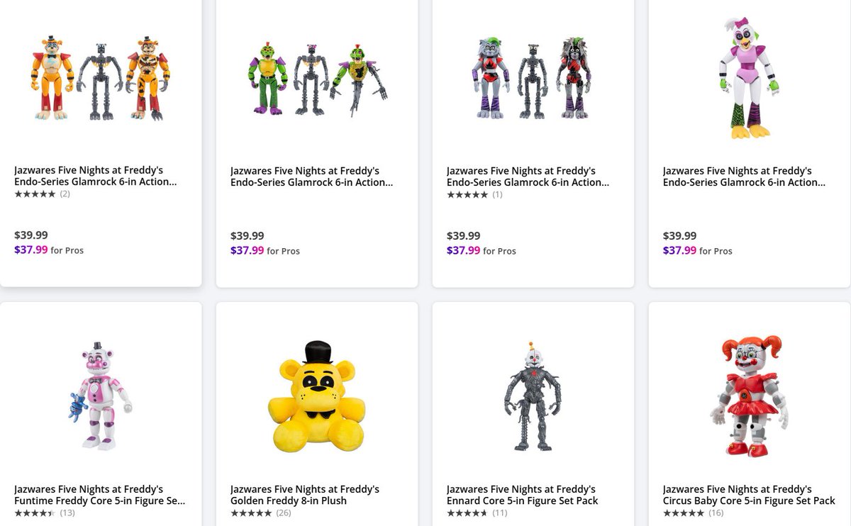 FNAFRestocks's tweet photo. GAMESTOP RESTOCK‼️:

Glamrock Freddy: https://t.co/1GsxILhfNj
Glamrock Chica: https://t.co/CJesBMMaRO
Roxy: https://t.co/Jfeea6PY8r
Monty: https://t.co/XIMQi31h9f
Baby: https://t.co/asDgKwdHMu
Funtime Foxy: https://t.co/EgqLNq63wZ
Ennard: https://t.co/YV7XS4iBSK
Golden Freddy 8" plush: https://t.co/zJx4SUkGzp
Funtime Freddy: https://t.co/ZoQMJXrEHq
Bidybab: https://t.co/eeU0RLwGKB
Ballora: https://t.co/eeU0RLwGKB

Lolbit seems to be the only one unavailable.