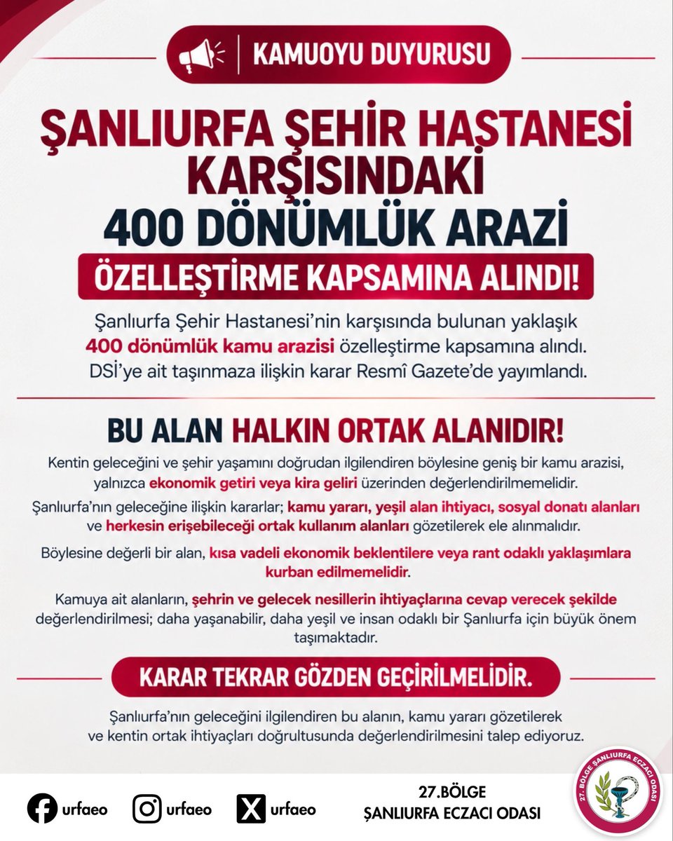 UrfaEO's tweet photo. 📢Kamuoyu Duyurusu https://t.co/ddMRYQ1kag