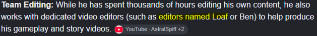 Spersk34's tweet photo. @AstralSpiff ai overview now deems Loaf a "dedicated video editor". congrats Loaf! https://t.co/pSkLWnAEgl