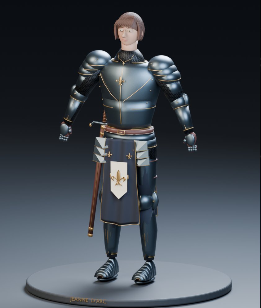 latentpanic's tweet photo. @Bruno_Ortolland @emmanuel_2m @kiaran_ritchie @Blender I asked Astra to create an AAA grade character of Joan d'Arc. Then I watched Astra talking about downloading a character base model from Make Human. It did nothing useable with it.

I believe most mindblowing examples are either the model "cheating" or someone else. 

The result https://t.co/Z3nU6maDIA