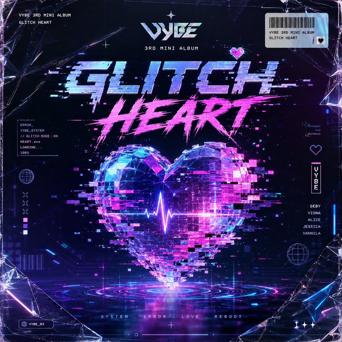 muna_nilna91638's tweet photo. HAPPY 2ND ANNIVERSARY VYBE
Congratulations on the release of your 3rd album "GLITCH HEART"
#VYBE #2ndAnniversary #3rdalbum #GLITCHHEART https://t.co/rJegEHJnCw