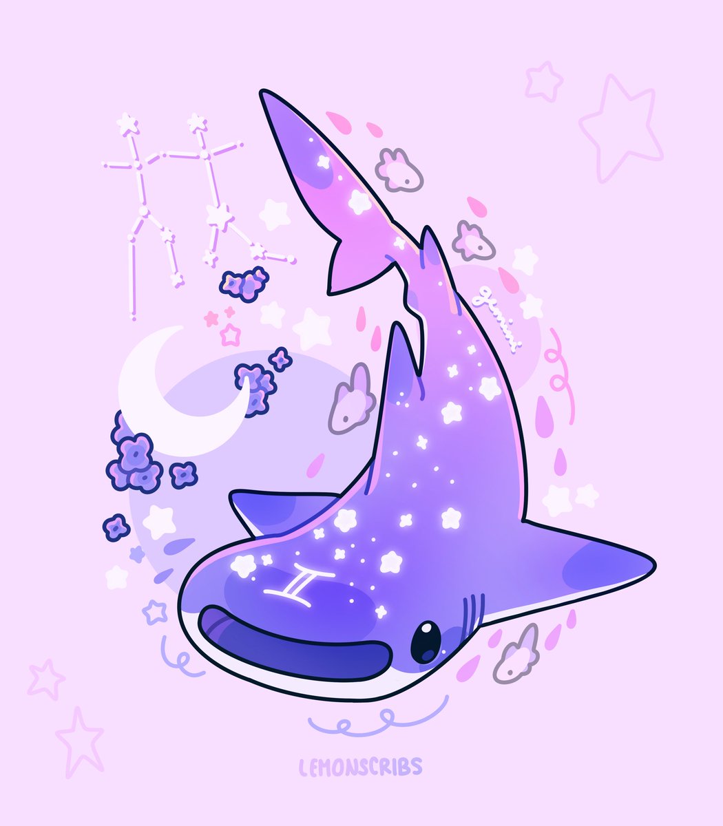 Lemonscribs's tweet photo. Gemini whale shark 💜
#starsign #zodiacsign #aesthetic #illustration #digitalart https://t.co/VYs8MULfjG