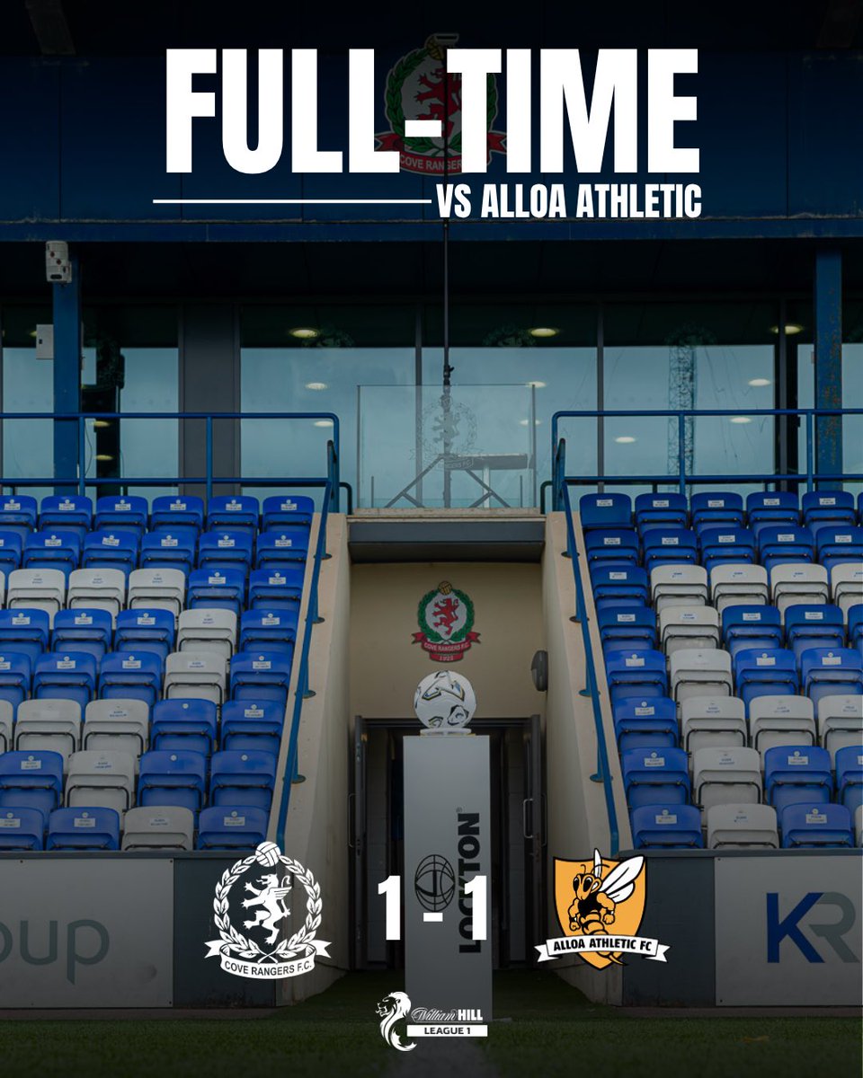CoveRangersFC's tweet photo. The points are shared at Balmoral Stadium.

#CRFCLive https://t.co/6fazFFb5Lv