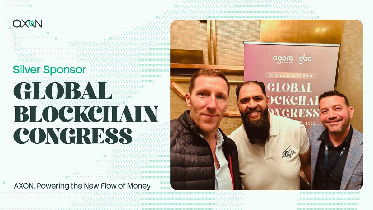 AxonMoney's tweet photo. A great time with great people at the Global Blockchain Congress 🤝

The Axon team enjoyed meeting new faces, exchanging ideas, and making connections we’re excited to build on.

Proud to have supported the @AgoraGBC event as a Silver Sponsor. Thank you to the organizers and everyone who joined our keynote & took the time to meet with us!