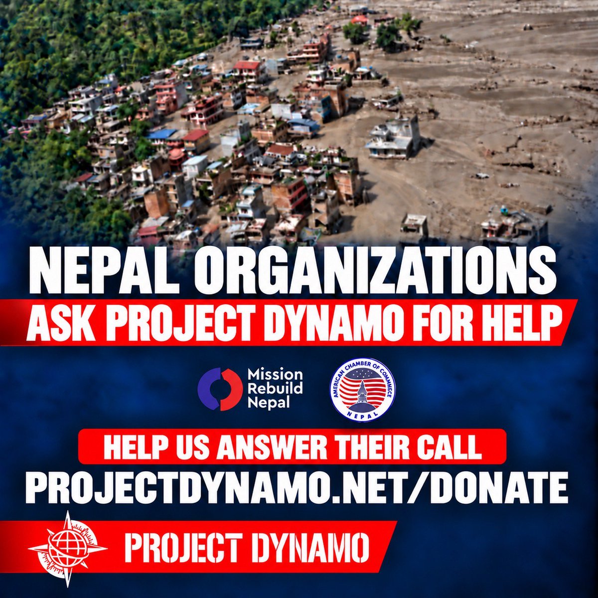 Project_Dynamo_'s tweet photo. At least 1,300 dead. Nearly 5,000 missing.

More than 1,000 children have lost their families.

Mission Rebuild Nepal and AmCham Nepal asked Project DYNAMO for help. We accepted.

Help us answer their call:

https://t.co/uA0aQTLpPt https://t.co/hae7bZix00