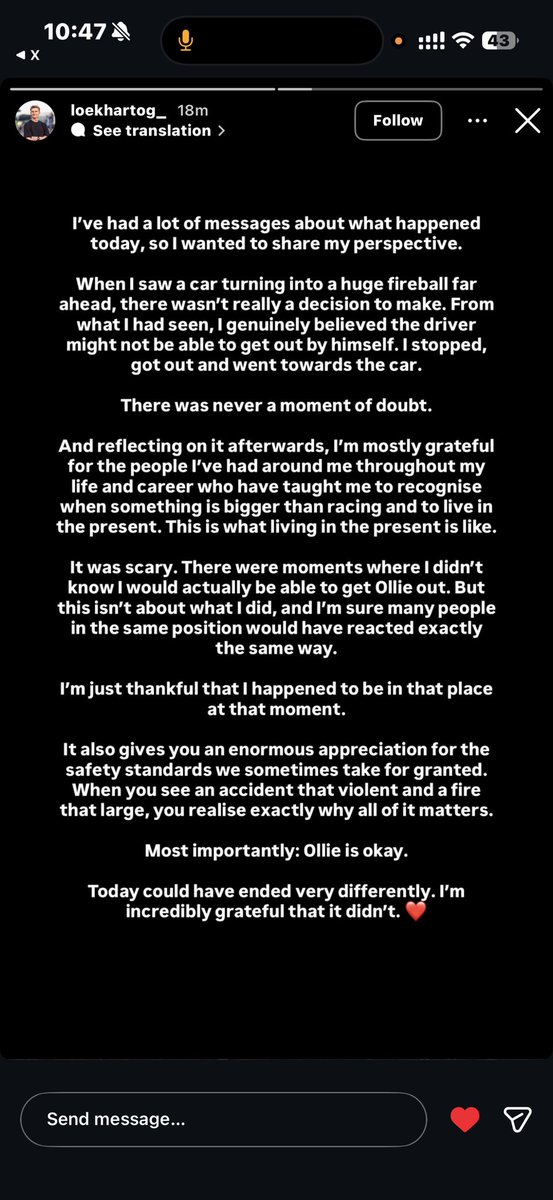 chadaanisreal's tweet photo. เข้าใจเขาทุกอย่างเลย ช้อตที่บอกว่า somethings  are much bigger than racing คือแบบนี่แหละ ใครที่ยังพูดว่าแข่งต่อได้ทำไมไม่แข่งต่อโปรดมองเรื่องว่ามันไม่ใช่เรื่องเล็ก ชีวิตคนคนนึงเขาก้มีครอบครัวให้กลับไปหาอยู่เหมือนกันนะเว้ย 😭 https://t.co/Pub0tETRZL