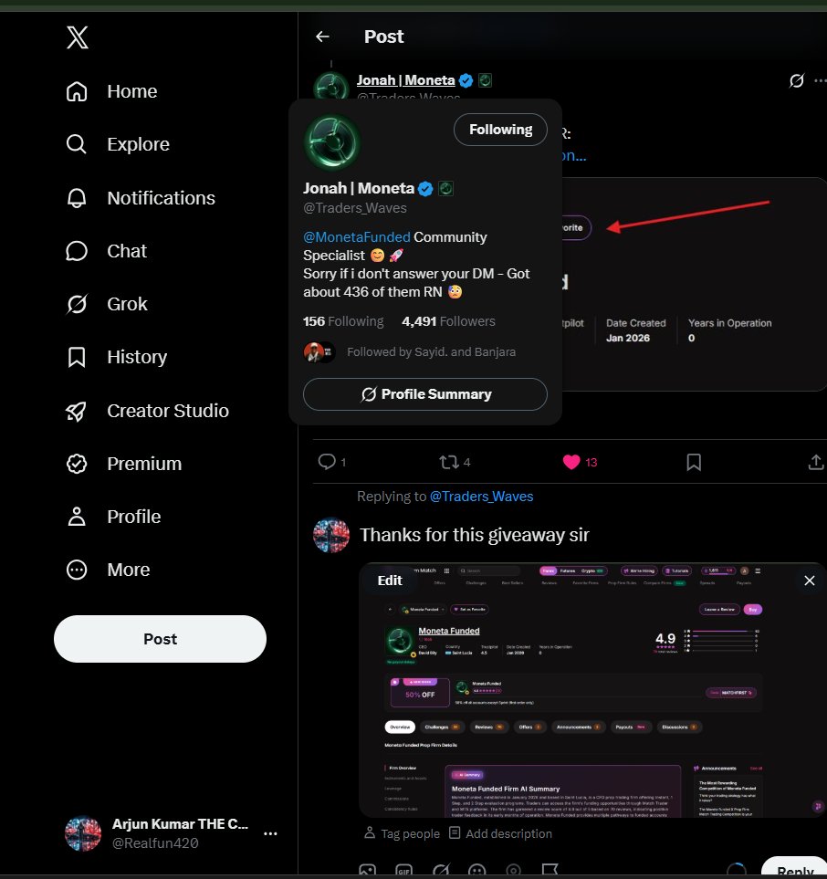 Realfun420's tweet photo. @Traders_Waves Thanks for this giveaway sir 🤝🤝🤩 @Traders_Waves @MonetaFunded https://t.co/SUIdxzrI31