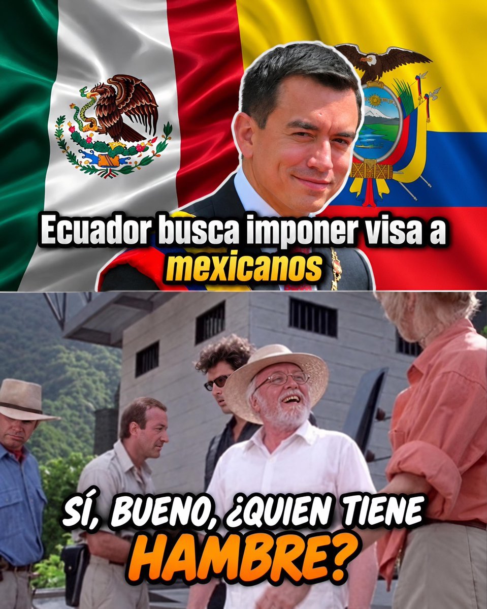 GustavoRocMtz's tweet photo. #ULTIMAHORA
¿Por qué @DanielNoboaOk odia tanto a #Mexico? ¿Por qué se ensaña con nosotros? Primero acabó con nuestra economía al imponernos aranceles, ahora nos quiere pedir visa, nos va a impedir viajar a #Ecuador y degustar su platilloo estrella: Cuyo en salsa de mierda🤣🤣🤣 https://t.co/iw0DMPPEGK