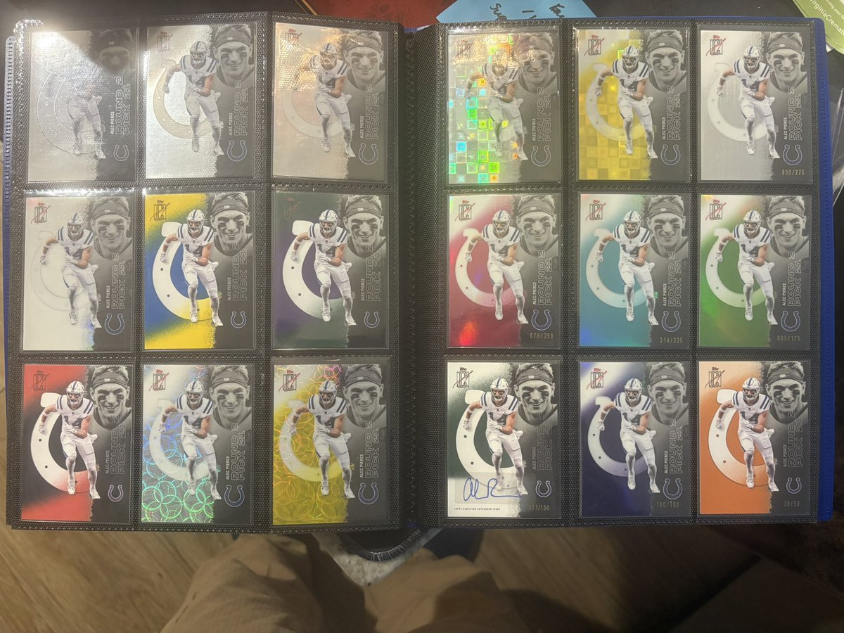 A_Eiser's tweet photo. After many months and a decent amount of dollar signs my first rainbow is complete #ForTheShoe #AlecPierce @CardPurchaser https://t.co/eSJNvZinOr